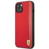 Ferrari FESAXHCP13SRE iPhone 13 mini 5,4 czerwony/red hardcase On Track Carbon Stripe