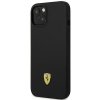 Ferrari FEHCP14SSIBBK iPhone 14 / 15 / 13 6.1 czarny/black hardcase Silicone Metal Logo