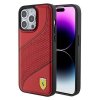 Ferrari FEHCP15LPWAR iPhone 15 Pro 6.1 czerwony/red hardcase Perforated Waves Metal Logo