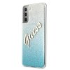 Guess GUHCS21MPCUGLSBL S21+ G996niebieski/blue hardcase Glitter Gradient Script