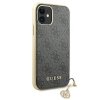 Guess GUHCN61GF4GGR iPhone 11 6,1 / Xrgrey/szary hard case 4G Charms Collection