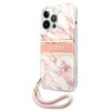 Guess GUHCP13XKMABPI iPhone 13 Pro Max6,7 różowy/pink hardcase Marble Strap Collection