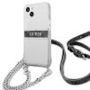 Guess GUHCP13SKC4GBSI iPhone 13 mini5,4 Transparent hardcase 4G Grey Strap Silver Chain