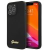 Guess GUHMP13LLSLMGBK iPhone 13 Pro / 136,1 black/czarny hardcase Silicone Script Gold Logo MagSafe