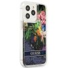 Guess GUHCP13LLFLSB iPhone 13 Pro / 136,1 niebieski/blue hardcase Flower Liquid Glitter