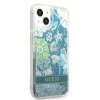 Guess GUHCP13SLFLSN iPhone 13 mini 5,4 zielony/green hardcase Flower Liquid Glitter