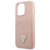 Guess GUHCP13LPSATPP iPhone 13 Pro / 13 6,1 różowy/pink hardcase SaffianoTriangle Logo Cardslot