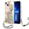 Guess GUHCP13SHFLSU iPhone 13 mini 5,4 fioletowy/purple hardcase Flower Strap