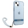 Guess GUHCP13SHTSGSB iPhone 13 mini 5,4niebieski/blue hardcase Translucent Stap