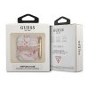 Guess GUA2HCHMAP AirPods 1/2 cover różowy/pink Marble Strap Collection