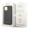 Guess GUHCP14SG4GFGR iPhone 14 / 15 / 13 6.1 szary/grey hard case 4G Metal Gold Logo