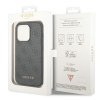 Guess GUHCP14LG4GFGR iPhone 14 Pro 6,1 szary/grey hard case 4G Metal Gold Logo