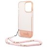 Guess GUHCP14XHGCOHP iPhone 14 Pro Max 6,7 różowy/pink hardcase Translucent Pearl Strap