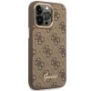 Guess GUHCP14XHG4SHW iPhone 14 Pro Max6,7 brązowy/brown hard case 4G Vintage Gold Logo