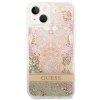 Guess GUHCP14MLFLSD iPhone 14 Plus / 15 Plus 6.7 złoty/gold hardcase Paisley Liquid Glitter