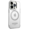 Guess GUHMP14LHTRMS iPhone 14 Pro 6,1 srebrny/silver hard case Metal Outline Magsafe