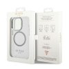 Guess GUHMP14LHTRMS iPhone 14 Pro 6,1 srebrny/silver hard case Metal Outline Magsafe