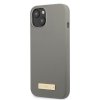 Guess GUHMP13MSPLG iPhone 13 / 14 / 15 6.1 szary/grey hard case Silicone Logo Plate MagSafe