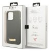 Guess GUHMP13XSPLG iPhone 13 Pro Max 6,7 szary/grey hard case Silicone Logo Plate MagSafe