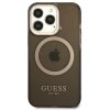 Guess GUHMP13XHTCMK iPhone 13 Pro Max 6,7 czarny/black hard case Gold Outline Translucent MagSafe