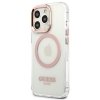 Guess GUHMP13LHTRMP iPhone 13 Pro / 13 6,1 różowy/pink hard case Metal Outline Magsafe