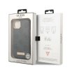 Guess GUHMP13MSAPSTG iPhone 13 / 14 / 15 6.1 szary/grey hardcase Peony Logo Plate MagSafe