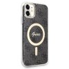 Zestaw Guess GUBPN61H4EACSK Case+Charger iPhone 11 6,1 czarny/black hard case 4G Print MagSafe