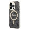 Zestaw Guess GUBPP14LH4EACSK Case+ Charger iPhone 14 Pro 6,1 czarny/black hard case 4G Print MagSafe