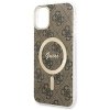 Zestaw Guess GUBPN61H4EACSW Case+Charger iPhone 11 6,1 brązowy/brown hard case 4G Print MagSafe
