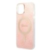 Zestaw Guess GUBPP14MH4EACSP Case+ Charger iPhone 14 Plus / 15 Plus 6.7 różowy/pink hard case 4G Print MagSafe