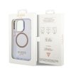 Guess GUHMP14LHTCMU iPhone 14 Pro 6.1 purpurowy/purple hard case Gold Outline Translucent MagSafe