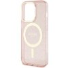Guess GUHMP14LHCMCGP iPhone 14 Pro 6.1 różowy/pink hardcase Glitter Gold MagSafe