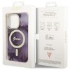Guess GUHMP14LHTMRSU iPhone 14 Pro 6.1 purpurowy/purple hardcase Golden Marble MagSafe