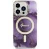 Guess GUHMP14XHTMRSU iPhone 14 Pro Max 6.7 purpurowy/purple hardcase Golden Marble MagSafe