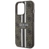 Guess GUHMP13LP4RPSW iPhone 13 Pro / 13 6.1 brązowy/brown hardcase 4G Printed Stripes MagSafe