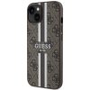 Guess GUHMP14MP4RPSW iPhone 14 Plus / 15 Plus 6.7 brązowy/brown hardcase 4G Printed Stripes MagSafe