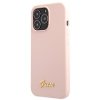 Guess GUHCP13XLSLMGLP iPhone 13 Pro Max 6.7 jasnoróżowy/light pink hardcase Silicone Script Gold Logo