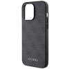 Guess GUHCP15LG4GFGR iPhone 15 Pro 6.1 szary/grey hard case 4G Metal Gold Logo
