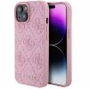 Guess GUHCP15SP4EPMP iPhone 15 / 14 / 13 6.1 różowy/pink hardcase Leather 4G Stamped