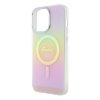 Guess GUHMP15XHITSP iPhone 15 Pro Max 6.7 różowy/pink hardcase IML Iridescent MagSafe