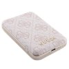 Zestaw Guess GUBPM5P15X4GEMGP iPhone15 Pro Max 6.7 hardcase + Powerbank 5000mAh MagSafe różowy/pink 4G Metal Logo