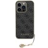 Guess GUHCP15LGF4GGR iPhone 15 Pro 6.1 szary/grey hardcase 4G Charms Collection