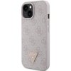 Guess GUHCP15SP4TDPP iPhone 15 / 14 / 13 6.1 różowy/pink hardcase Leather 4G Triangle Strass