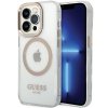 Guess GUHMP15LHTRMD iPhone 15 Pro 6.1złoty/gold hard case Metal Outline Magsafe