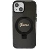 Guess GUHMP15MHRSGSK iPhone 15 Plus / 14 Plus 6.7 czarny/black hardcase Ring Stand Script Glitter MagSafe