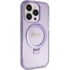 Guess GUHMP15XHRSGSU iPhone 15 Pro Max 6.7 fioletowy/purple hardcase Ring Stand Script Glitter MagSafe
