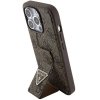 Guess GUHCP15LPGS4TDW iPhone 15 Pro 6.1 brązowy/brown hardcase Grip Stand 4G Triangle Strass