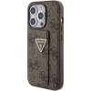 Guess GUHCP15XPGS4TDW iPhone 15 Pro Max 6.7 brązowy/brown hardcase Grip Stand 4G Triangle Strass