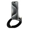 Guess GUHCP15LHC4SEK iPhone 15 Pro 6.1 czarny/black hardcase Crossbody Cord 4G Print