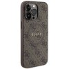 Guess GUHMP14XG4GFRW iPhone 14 Pro Max 6.7 brązowy/brown hardcase 4G Collection Leather Metal Logo MagSafe
